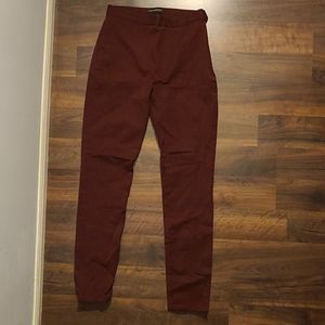 Burgundy slim fit Banana Republic Pants